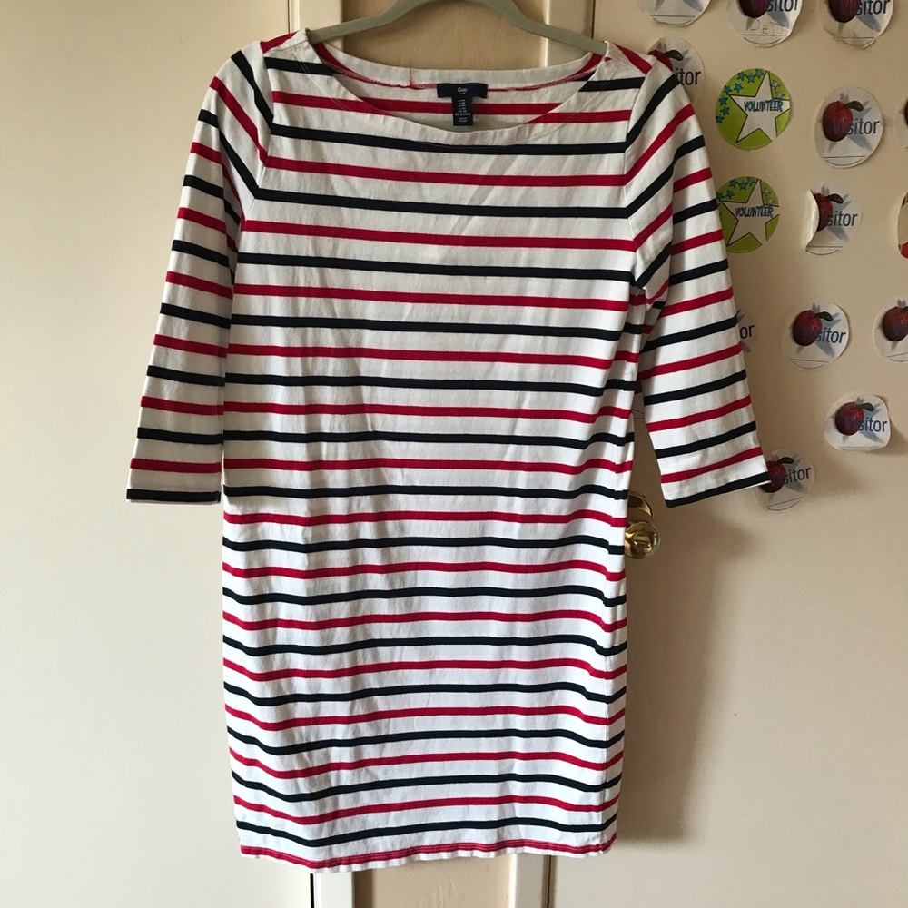 Gap red and white stripe dress